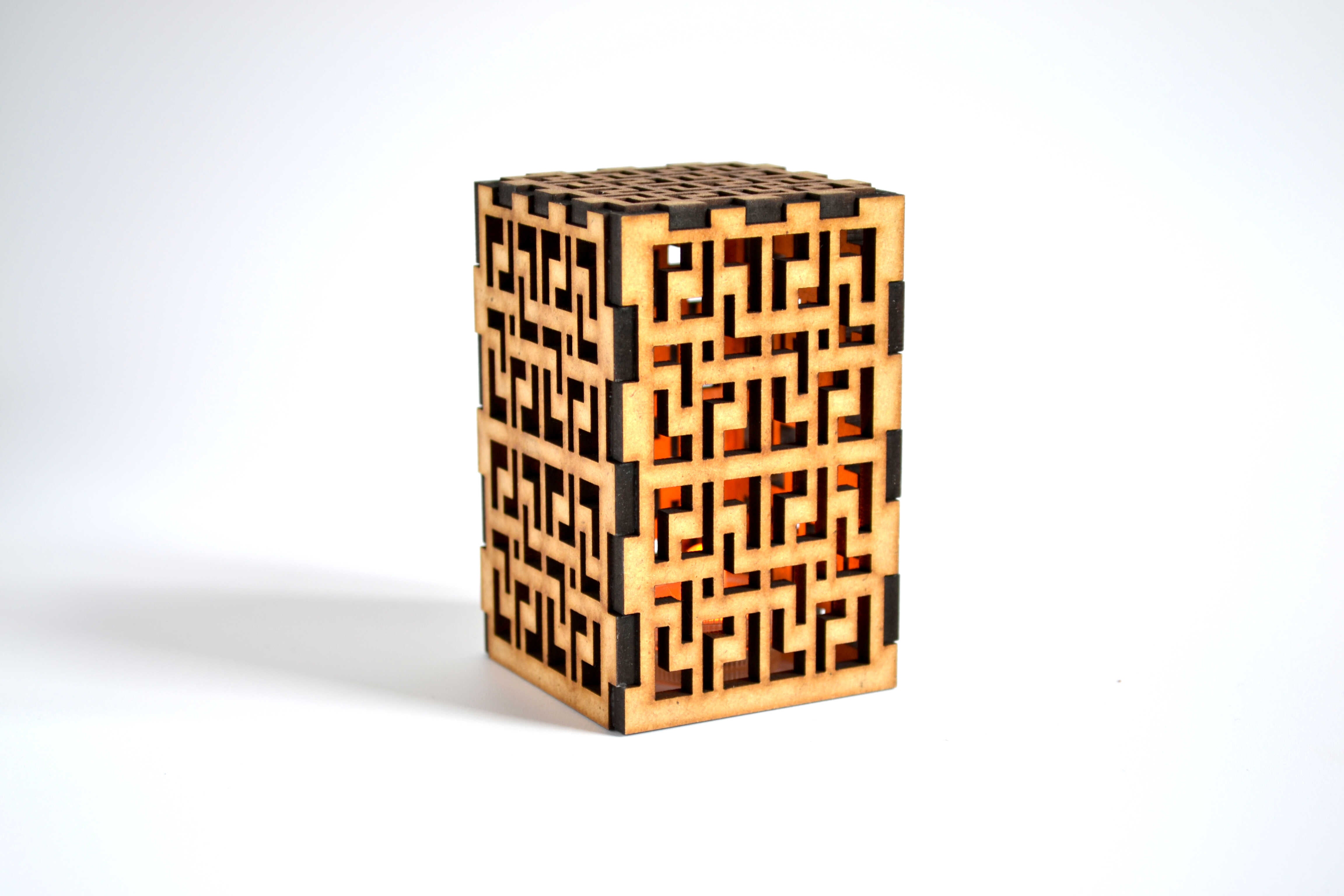 waxinelichthouder hout Connected L MDF