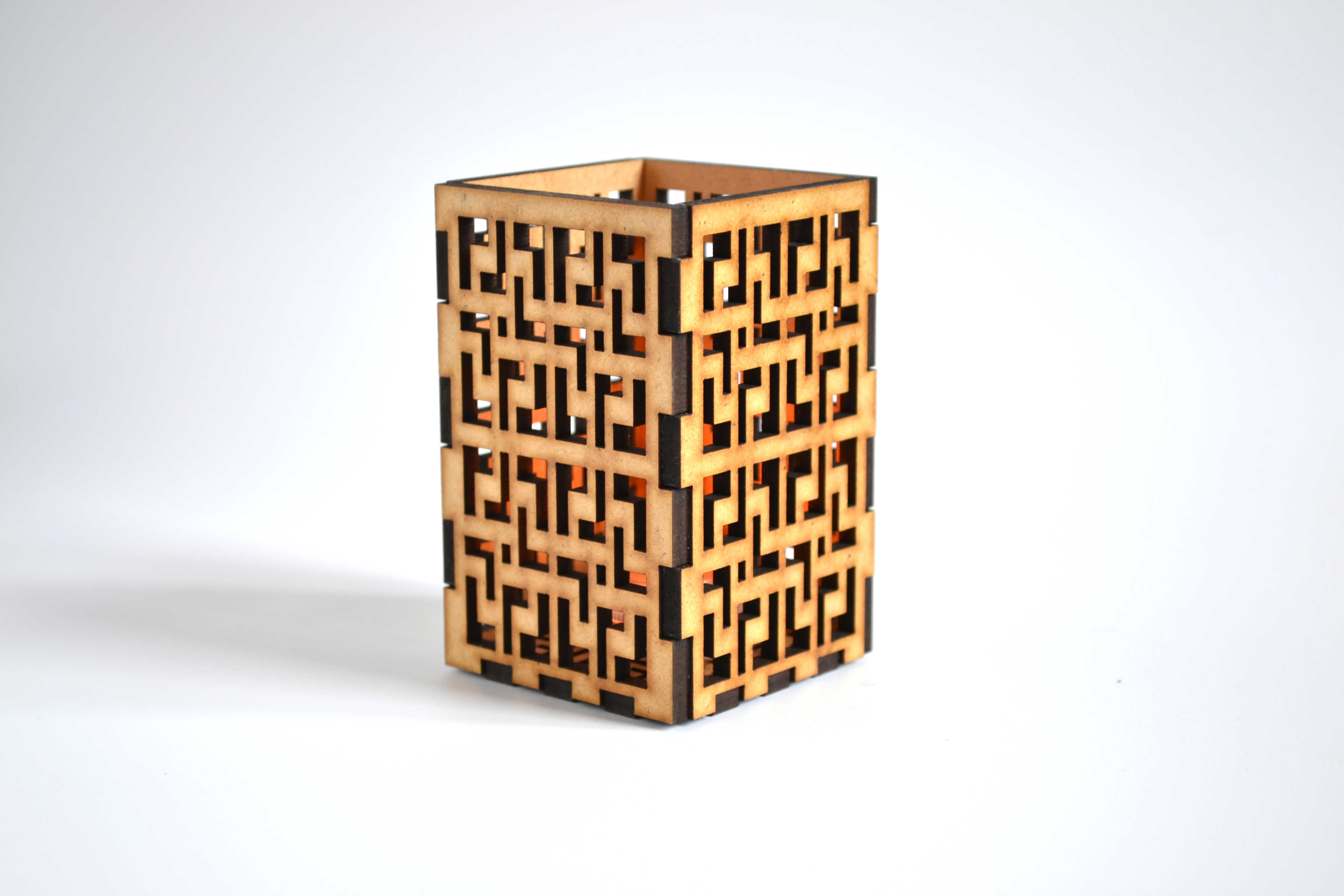 waxinelichthouder hout Connected L MDF