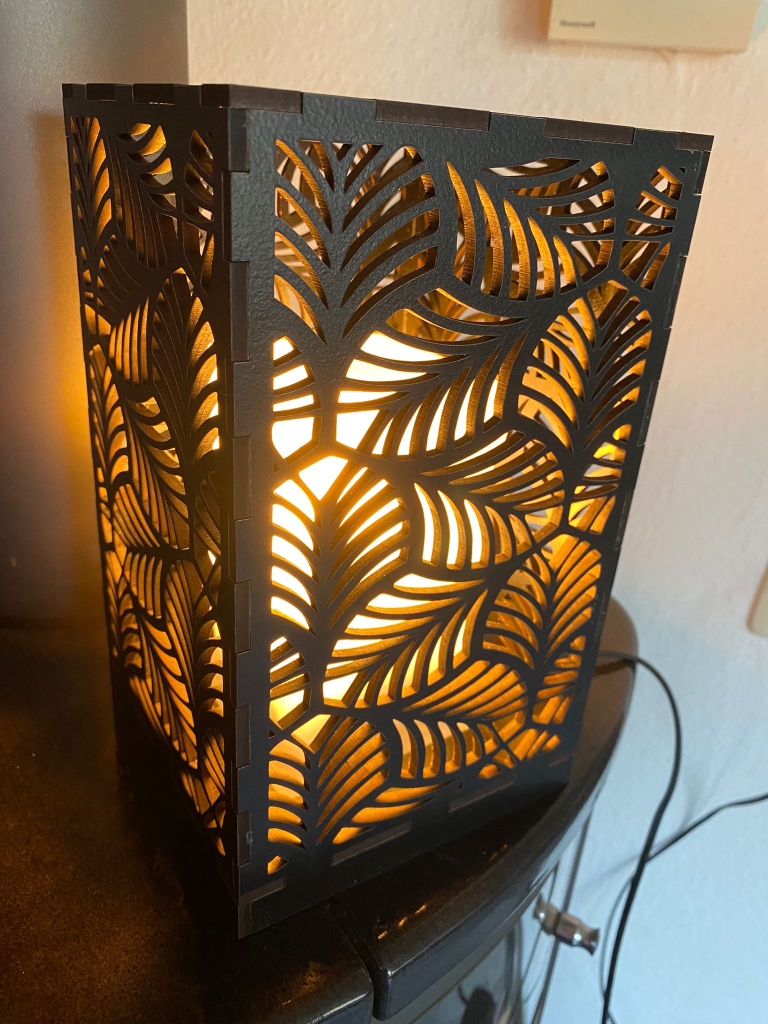 Sweet Home Trends® Box Lamp met Tropische bladeren