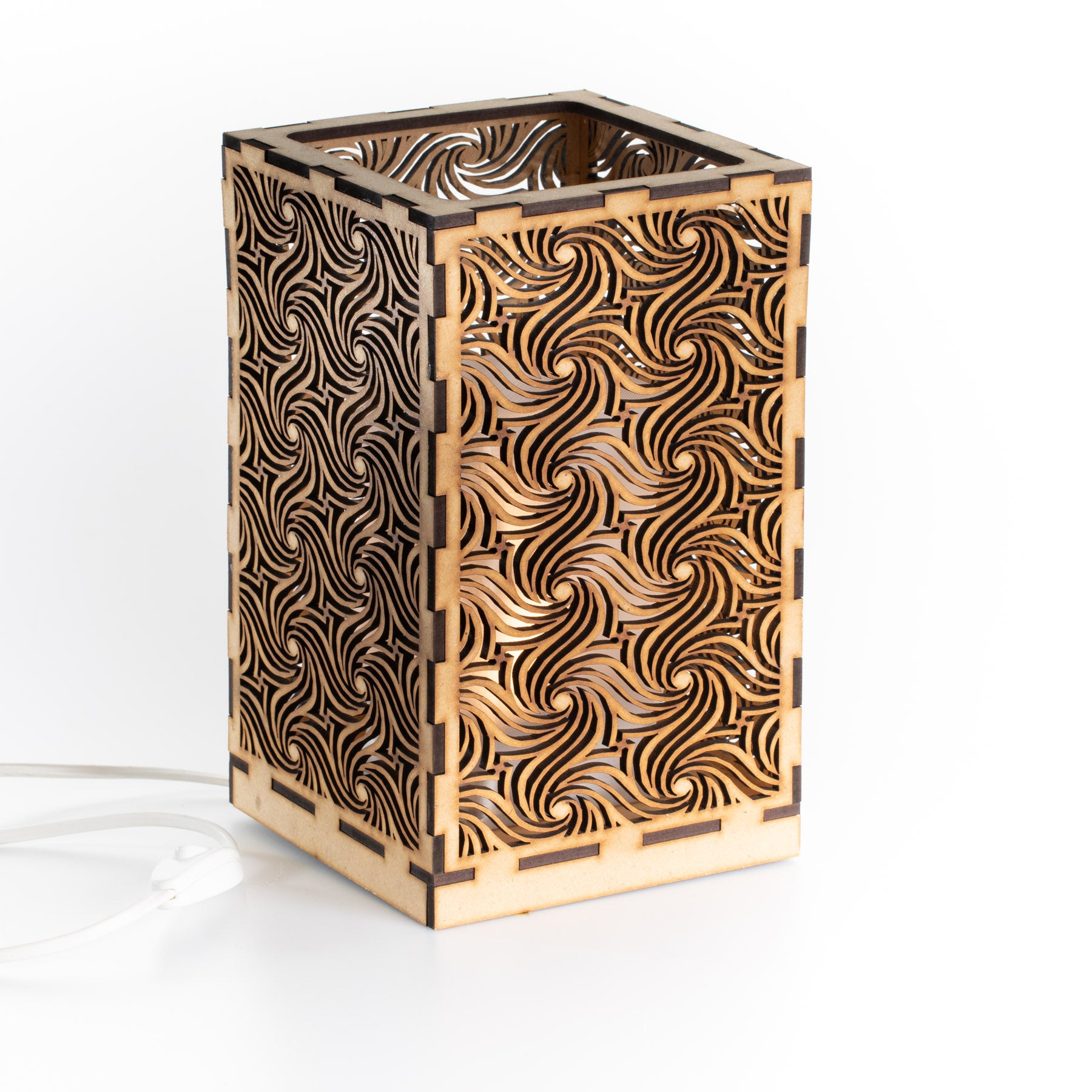 Sweet Home Trends® Box Lamp met Swirls Patroon