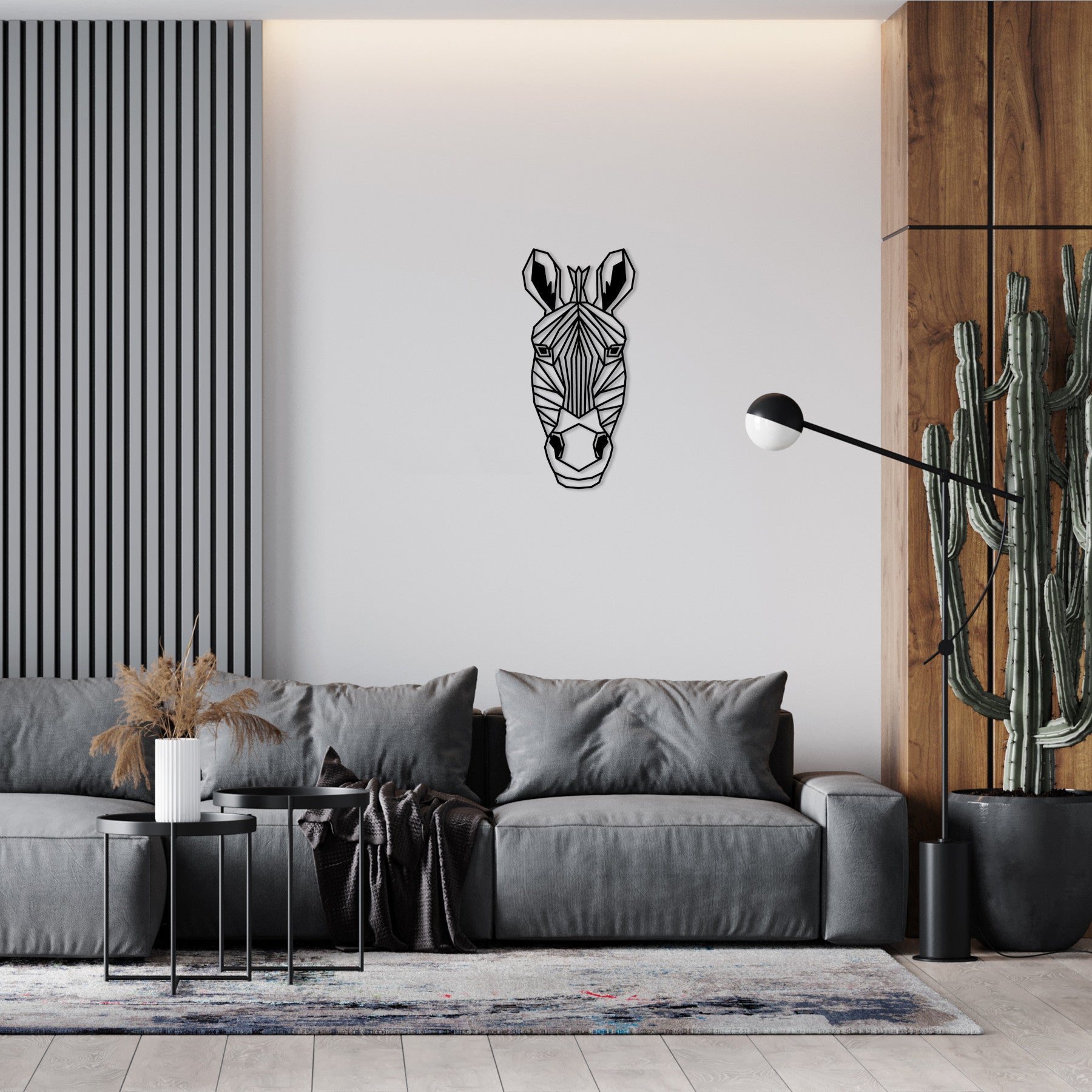 Muur verziering Zebra geometrische dieren groot