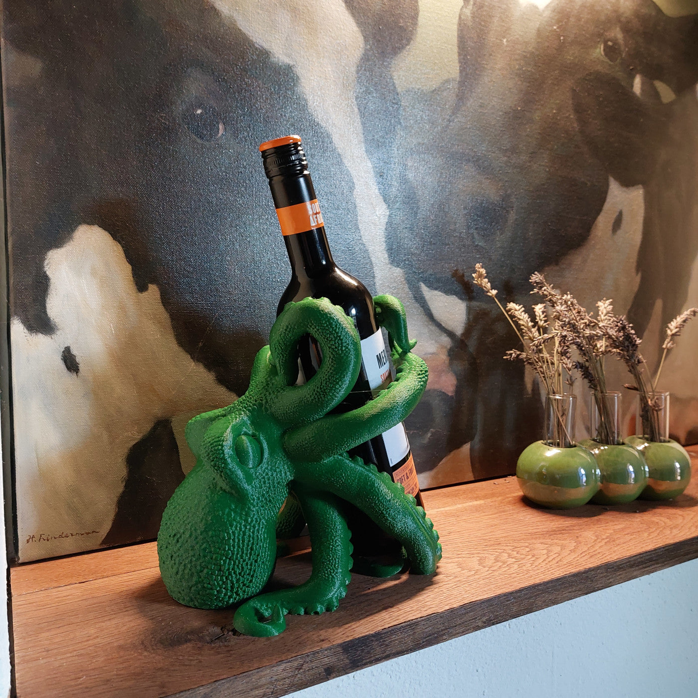 Octopus wijnfles houder
