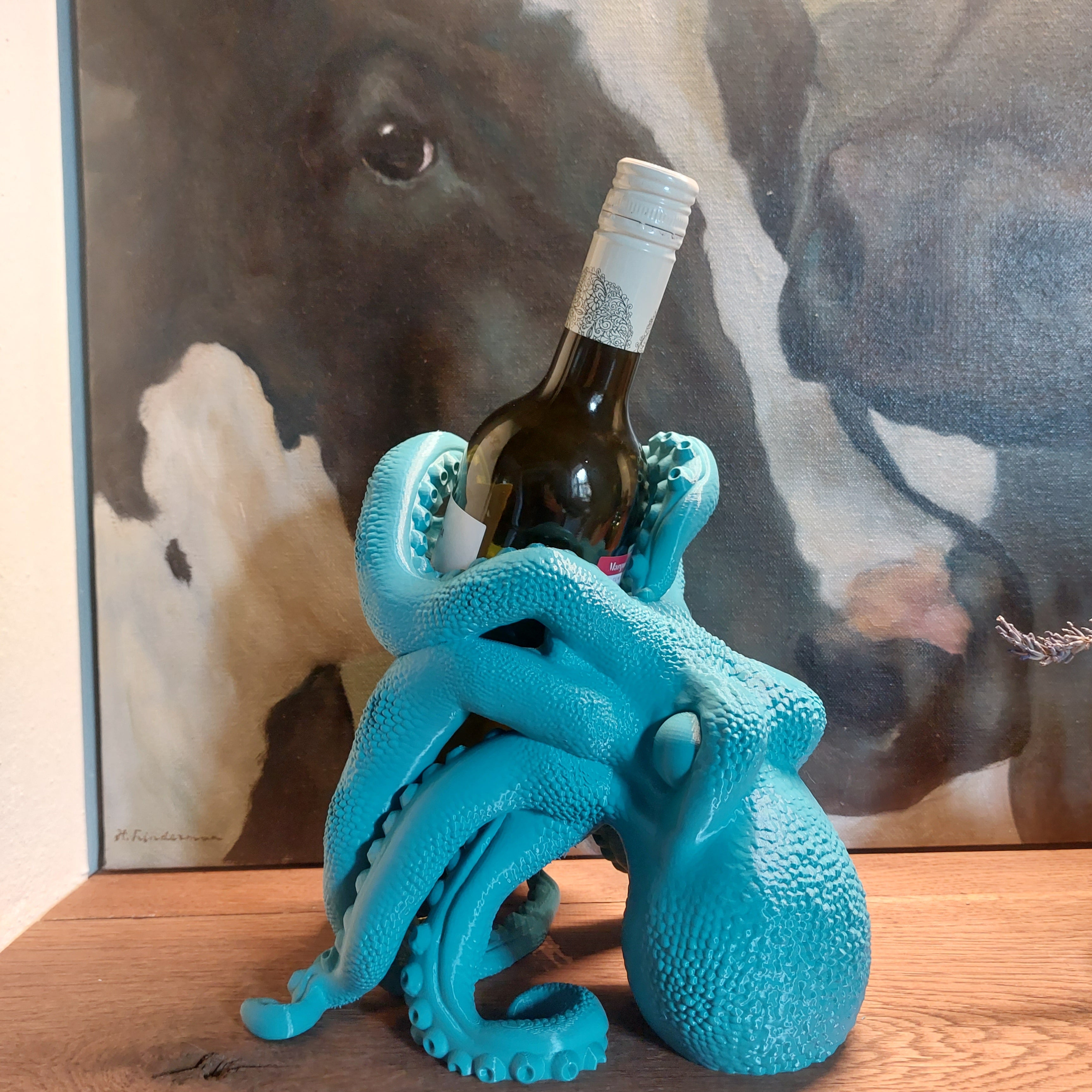 Silver octopus discount wine bottle holder