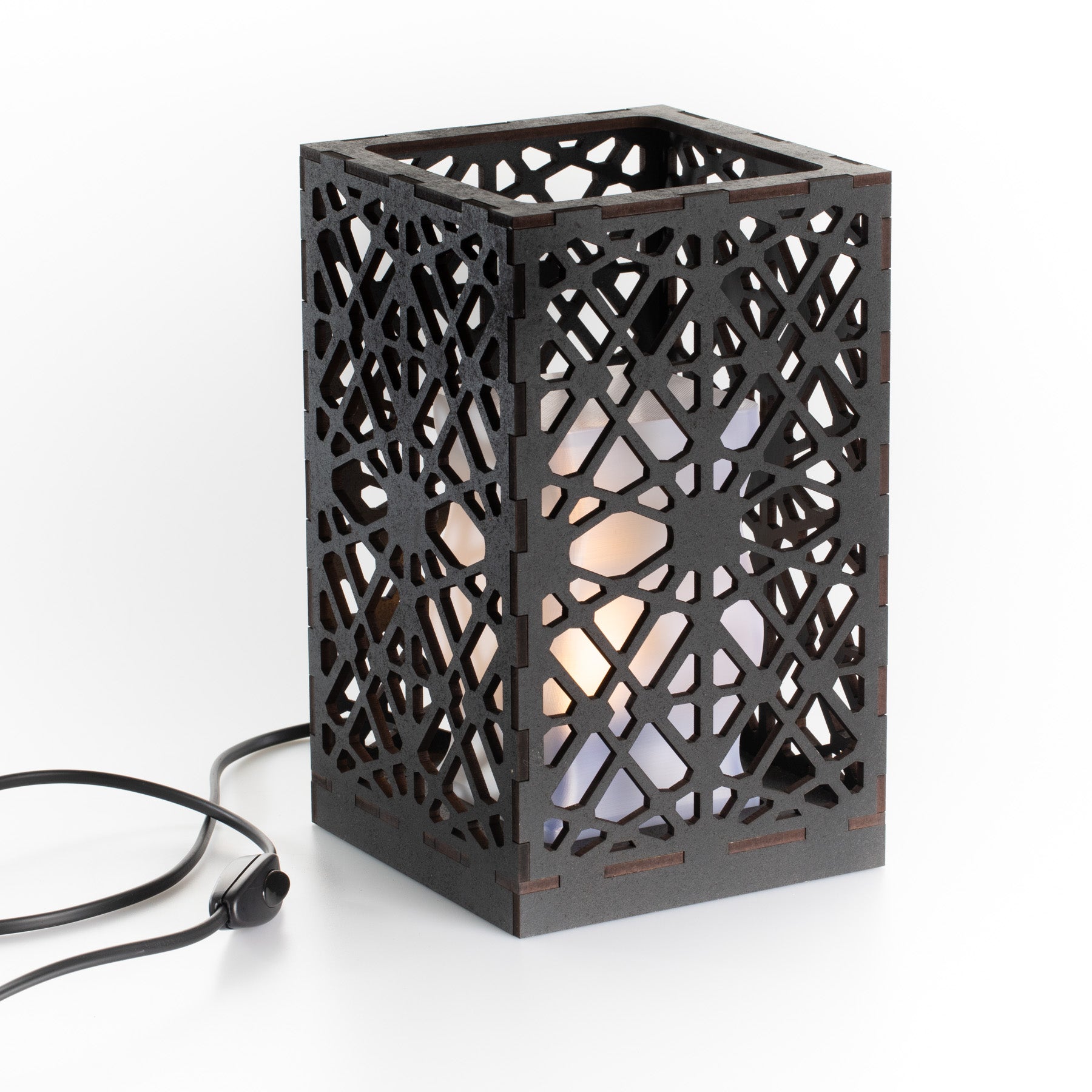 Sweet Home Trends® Box Lamp with Industrial Frame Pattern