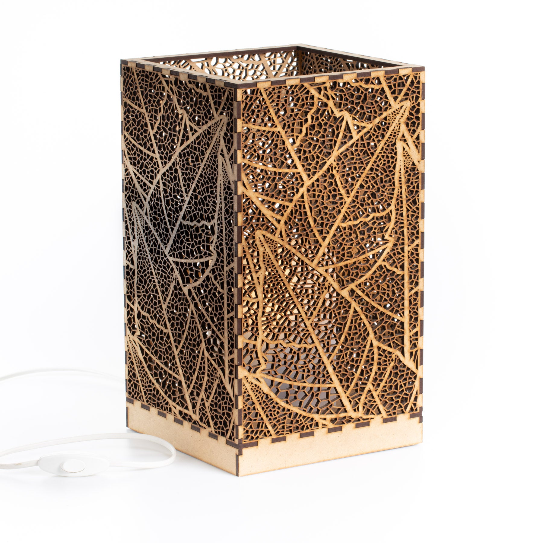 Sweet Home Trends® Box Lamp with Organic Leaf Structure 