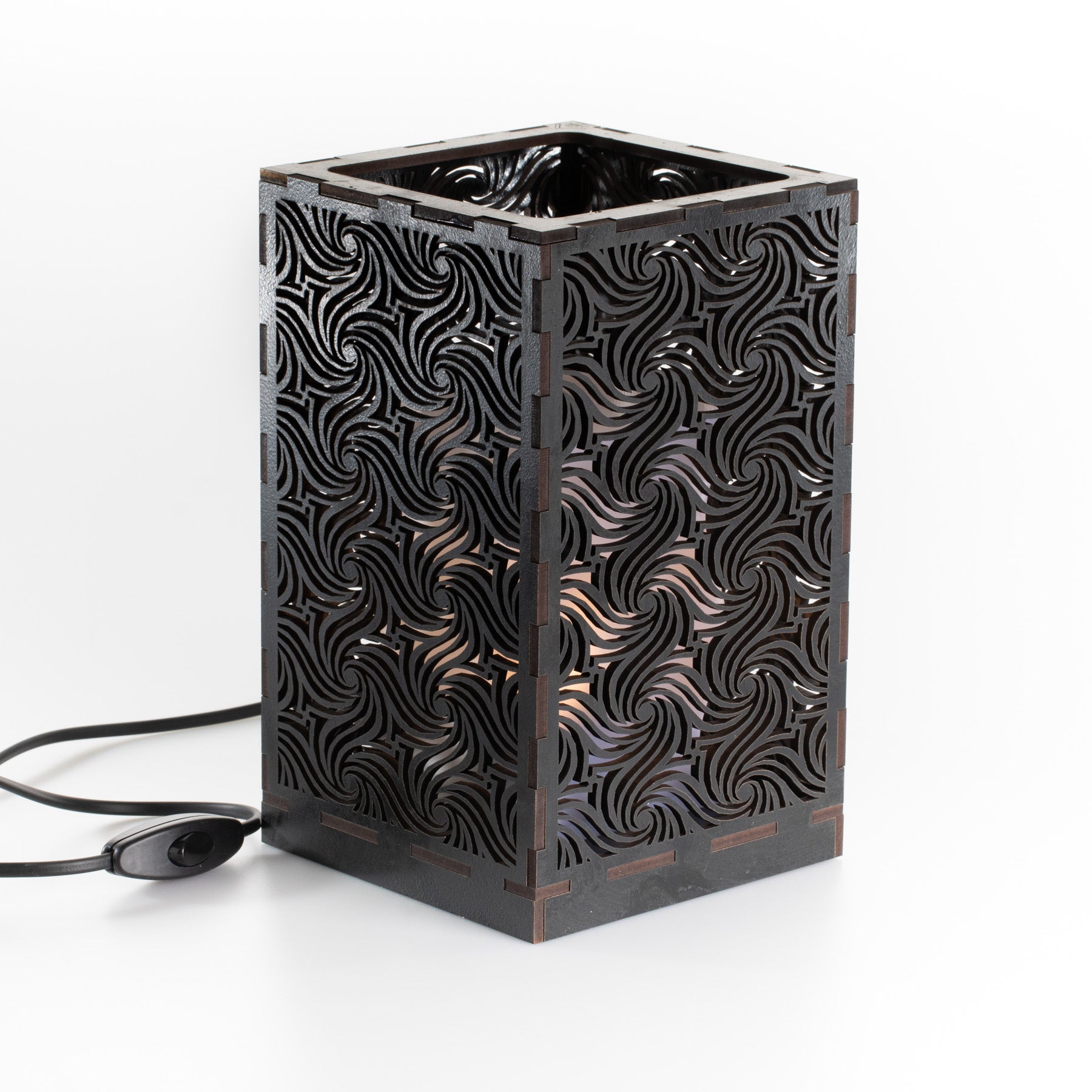 Sweet Home Trends® Box Lamp with Swirls Pattern