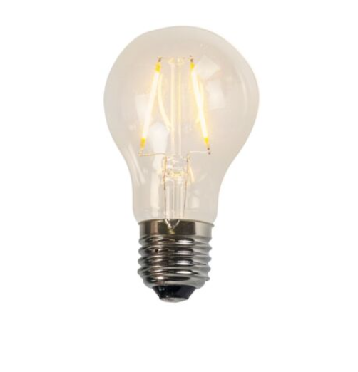 E27 Filament LED lamp A60 2W 210 lm 2200K clear