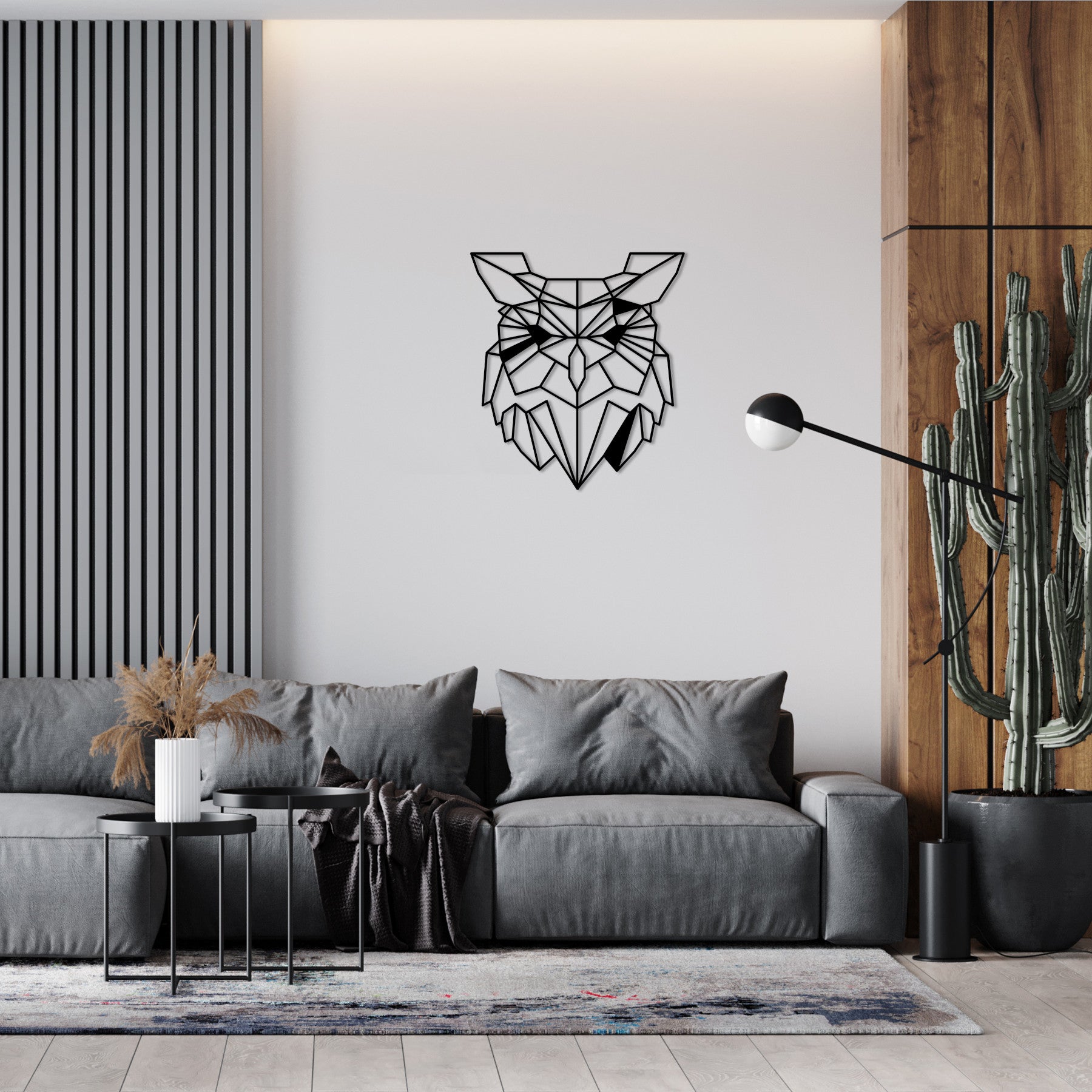 Geometrische Uil Groot Wand decoratie woonkamer kunst 
